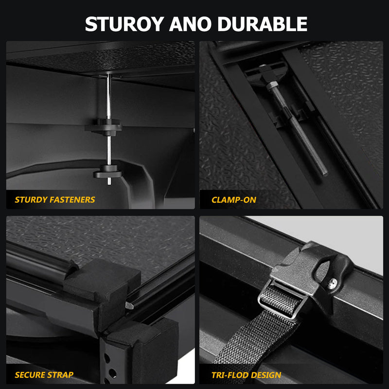 Trucktok 1999-2025 Ford F250 F350 Super Duty 6.8FT Hard Tri-Fold Tonneau Cover Truck Bed Pickup