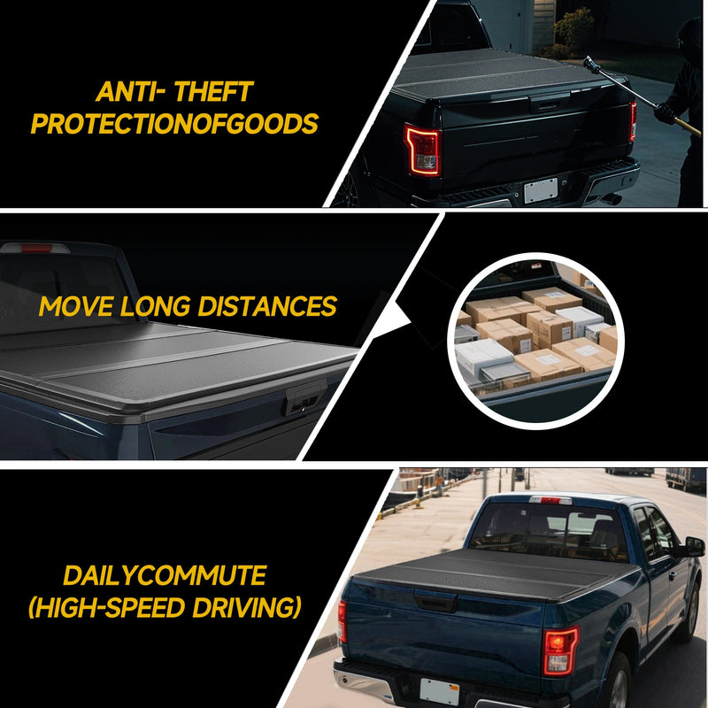 Trucktok 1999-2025 Ford F250 F350 Super Duty 8.2FT Hard Tri-Fold Tonneau Cover Truck Bed Pickup