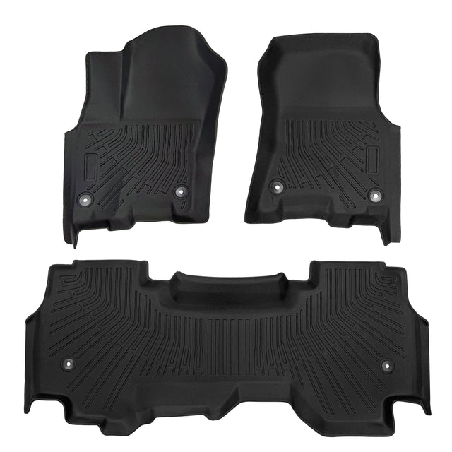 Trucktok 2025-2026 Dodge Ram 1500 Quad Cab All-Weather TPE Floor Mats TruckTok