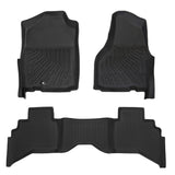 Trucktok Dodge Ram 2002-2008 1500 & 2003-2009 2500 3500 Crew Cab (Quad Cab) All-Weather Floor Mats TruckTok