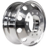 22.5x8.25 Truck Wheels 4pcs Forged Aluminum Rims $238 each BULK PRICE Machined Bright Hub-Piloted