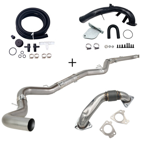 TruckTok 2007.5-2010 6.6L Duramax LMM 4"/5"  Dp-back DPF pipe & EGR delete kit TruckTok