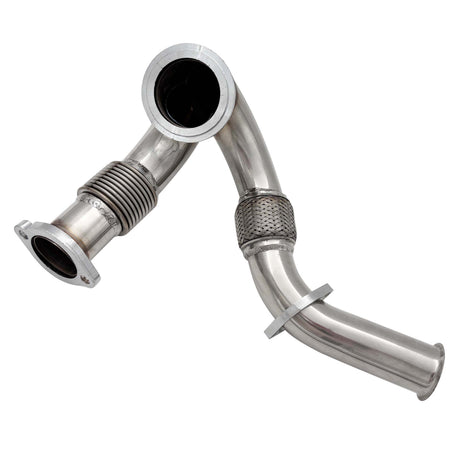 TruckTok 2003-2007 6.0L Ford F250 F350 F450 Powerstroke Diesel Heavy Duty Polished Exhaust Up-Pipe Y-Pipe TruckTok