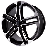 18 x 8.0 5x112 Black Machine Face 1 pc Wheels For Audi Mercedes