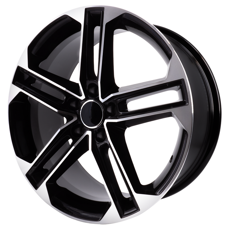 18 x 8.0 5x112 Black Machine Face 1 pc Wheels For Audi Mercedes