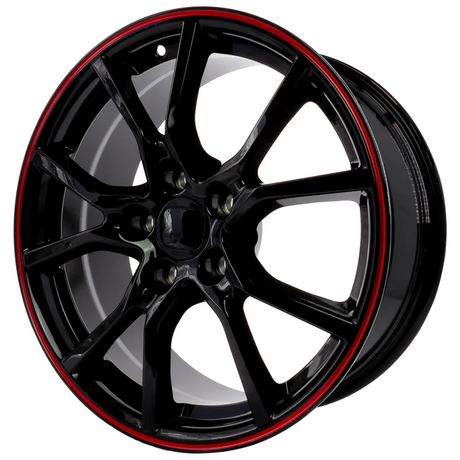 17x7.5 5x114.3 Type R Style Rims Red Lip 1pc For Honda Civics