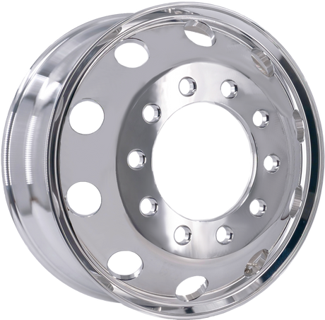 22.5x8.25 Stud Pilot Truck Wheels 4pcs Forged Aluminum Rims $330 each Both-Side Mirror Polished