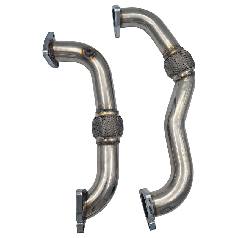 TruckTok 2008-2010 6.4L Ford Powerstork Exhaust Up Pipes & EGR Delete Plates Bypass
