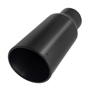 Trucktok 4" Inlet 6" Outlet 12" Overall Length Bolt On Exhaust Tailpipe Tip Black TruckTok