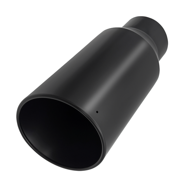 Trucktok 4" Inlet 6" Outlet 12" Overall Length Bolt On Exhaust Tailpipe Tip Black TruckTok