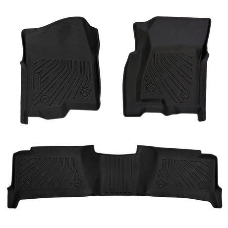 Trucktok 1999-2006 Silverado/Sierra 1500 2500 3500 Crew Cab All-Weather TPE Floor Mats TruckTok