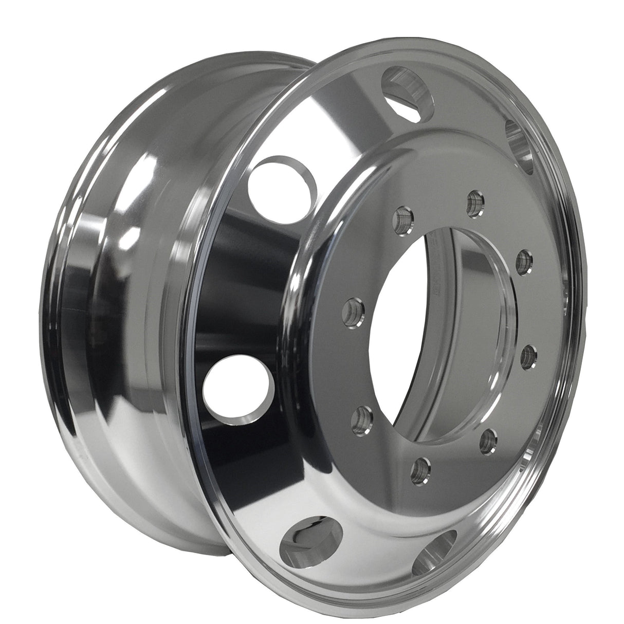 Truck Wheels 19.5" x 6.75" Forged Aluminum Rims Both-Side Mirror Polished