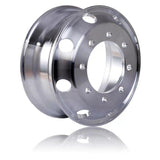 19.5 x 7.5 Forged Aluminum Truck Wheel Machined Bright