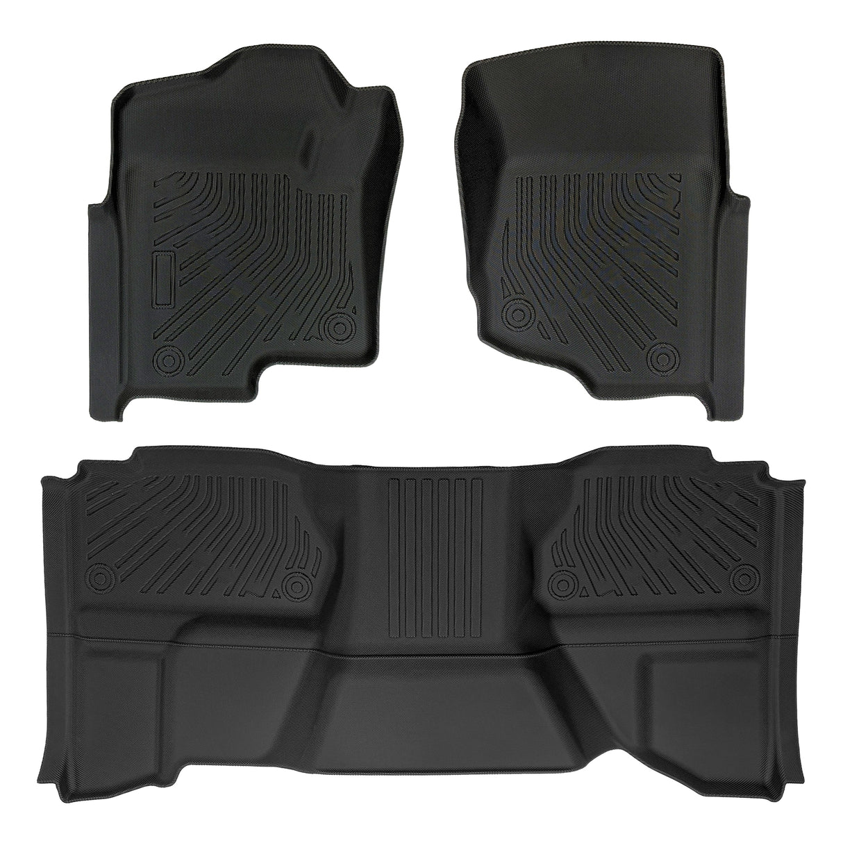 Trucktok 2007-2013 Silverado Sierra 1500 2500 Extend Cab All-Weather TPE Floor Mats TruckTok