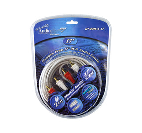 IP-2RCA-17 Oxygen Free 17’ RCA Audio Cable Audiopipe