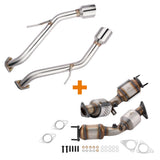 Axle Back Exhaust For 2014-2024 Infiniti Q50 w/ Stainless Steel Tip Flashark