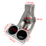 TruckTok 2007-2018 6.7L Dodge RAM 2500 3500 Cummins Diesel 3.5inch High Flow Intake Manifold Elbow Tube Horn TruckTok