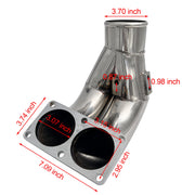 TruckTok 2007-2018 6.7L Dodge RAM 2500 3500 Cummins Diesel 3.5inch High Flow Intake Manifold Elbow Tube Horn TruckTok