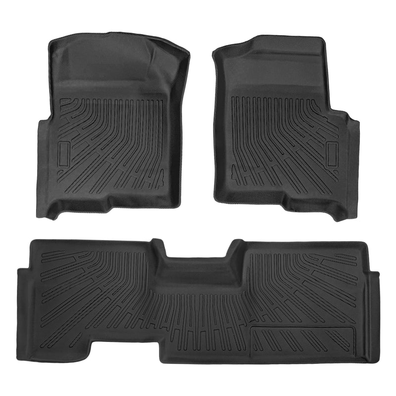Trucktok 2009-2014 Ford F150 SuperCab All-Weather TPE Floor Mats TruckTok