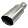 Trucktok 3" Inlet 5" Outlet 12" Overall Length Stainless Steel Bolt On Exhaust Tailpipe Tip TruckTok