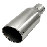 Trucktok 3" Inlet 5" Outlet 12" Overall Length Stainless Steel Bolt On Exhaust Tailpipe Tip TruckTok
