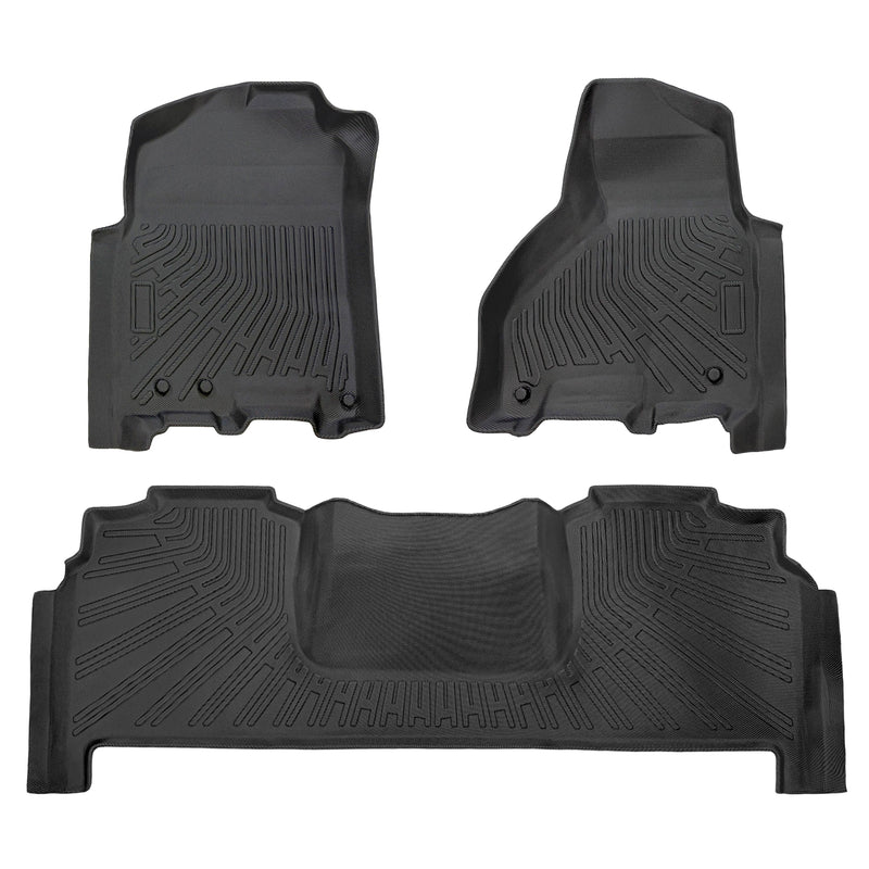 Trucktok 2010-2018 Dodge Ram 2500 3500 Mega Cab All-Weather TPE Floor Mats TruckTok