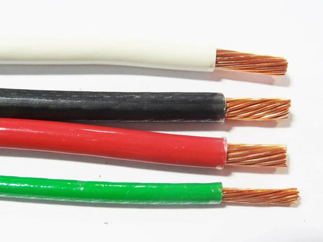 25' EA THHN THWN 6 AWG GAUGE BLACK WHITE RED COPPER WIRE + 25 10 AWG GREEN ACDC