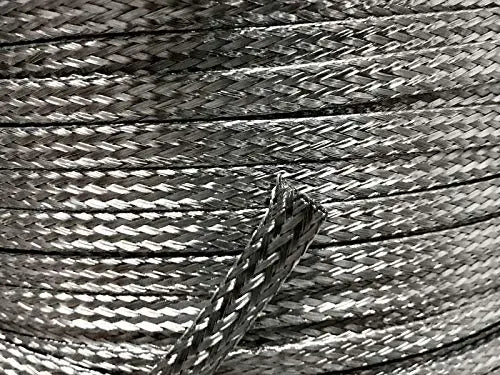 5 FEET 1/4 Braided Braid 304 Stainless Expandable Sleeve Wire Harness Loom - Quick DLV Generic