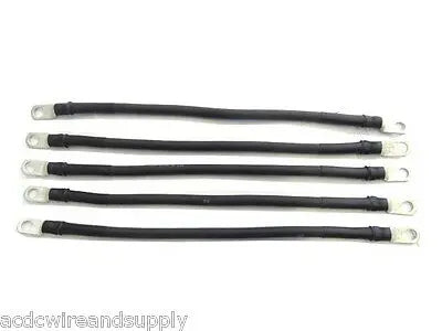 2 Awg HD Golf Cart Battery Cable 5 pc Black HD Club Car 1983 & Up Set U.S.A MADE AC DC WIRE AND SUPPLY
