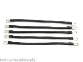 2 Awg HD Golf Cart Battery Cable 5 pc Black HD Club Car 1983 & Up Set U.S.A MADE AC DC WIRE AND SUPPLY