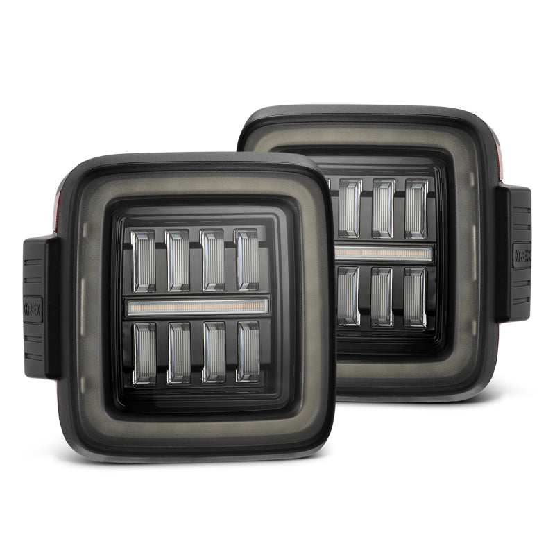 AlphaRex NOVA-Series Prismatic LED Tail Lights Black | '18-Current JL Wrangler / '20-Current JT Gladiator