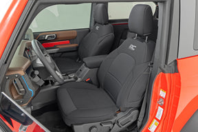 Rough Country Neoprene Seat Covers Front & Rear 2-Door Ford Bronco 4WD 2021-2026 91050
