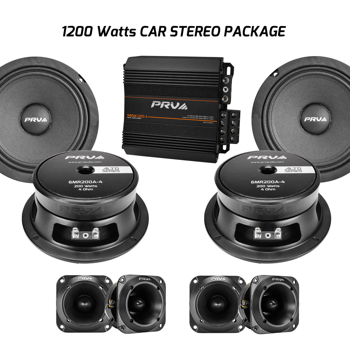 PRV 1200 Watts Car Stereo Bundle PRV Audio