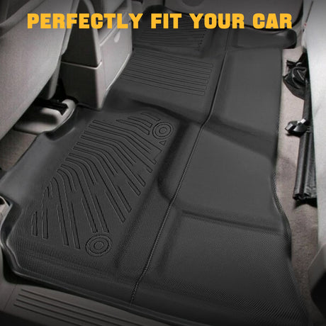 Trucktok Dodge Ram 2002-2008 1500 & 2003-2009 2500 3500 Crew Cab (Quad Cab) All-Weather Floor Mats TruckTok