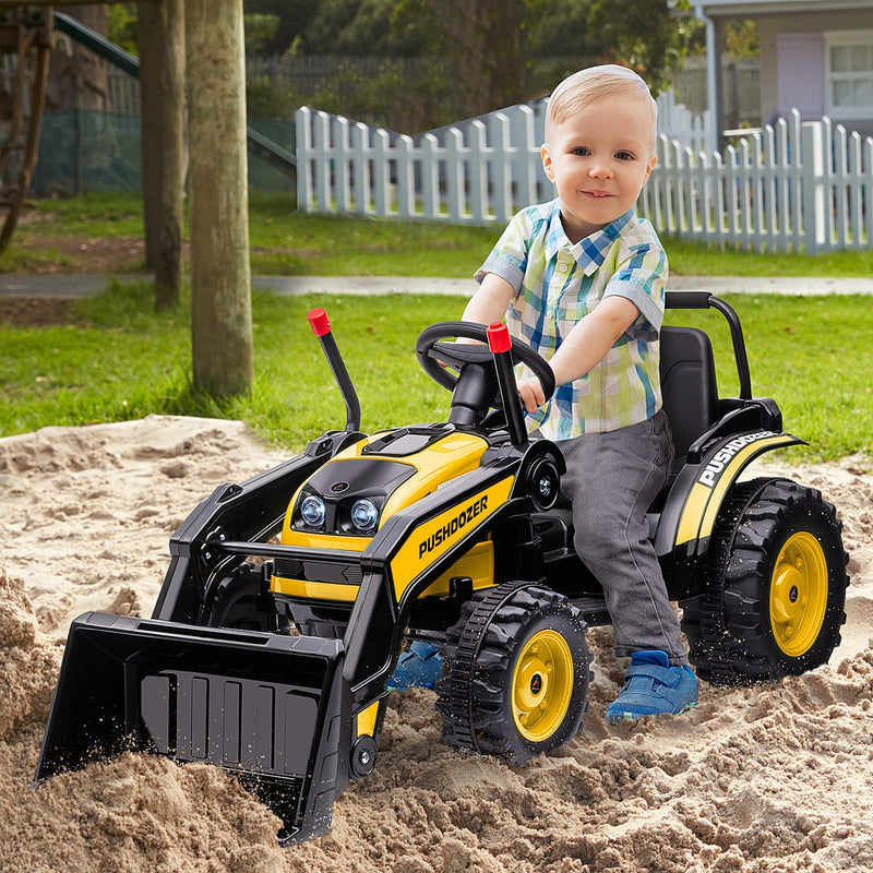 Excavator 6V Battery Tractor with Music and Headlight for Kids' Riding Fun
