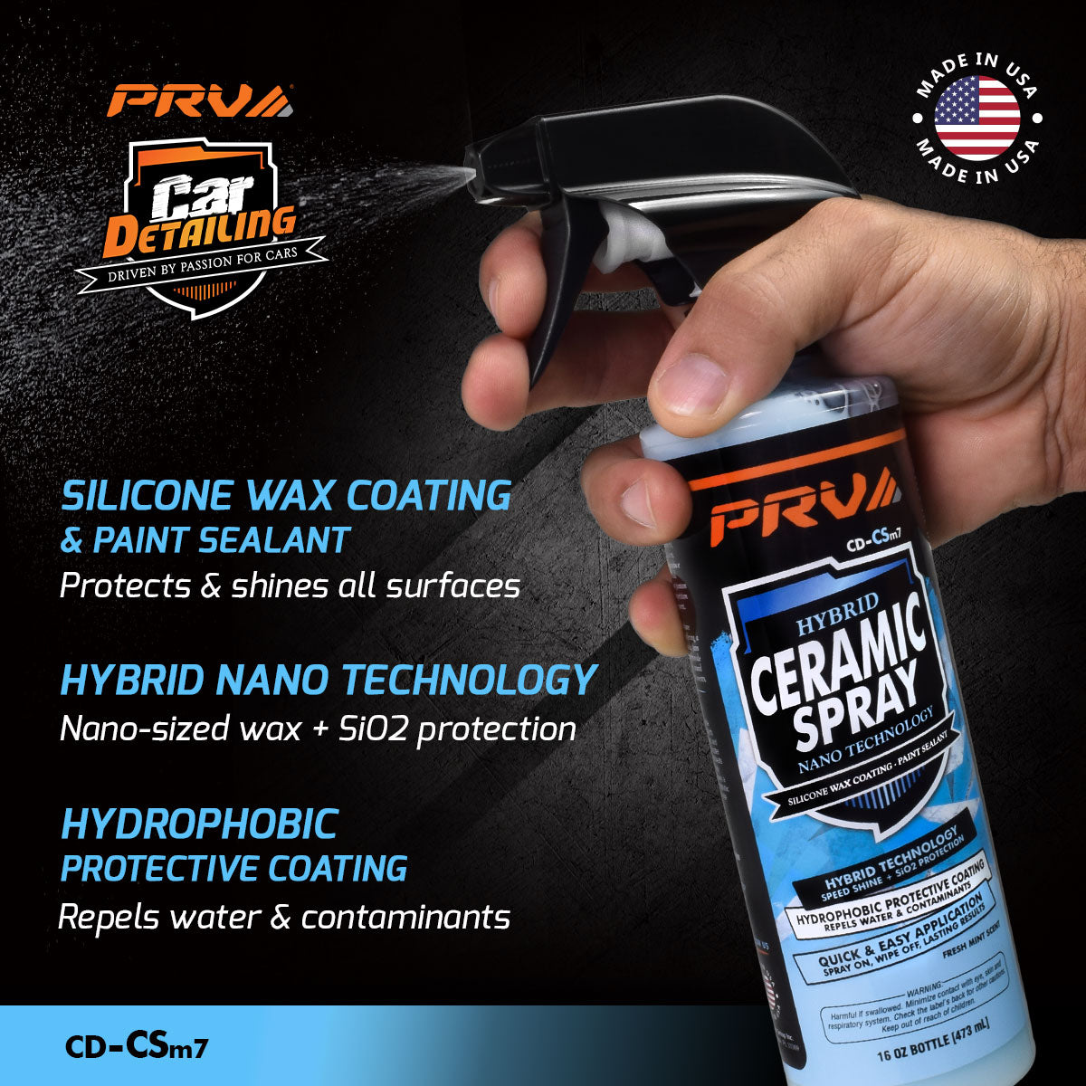 PRV Audio Hybrid Ceramic Wax Spray 16 fl oz