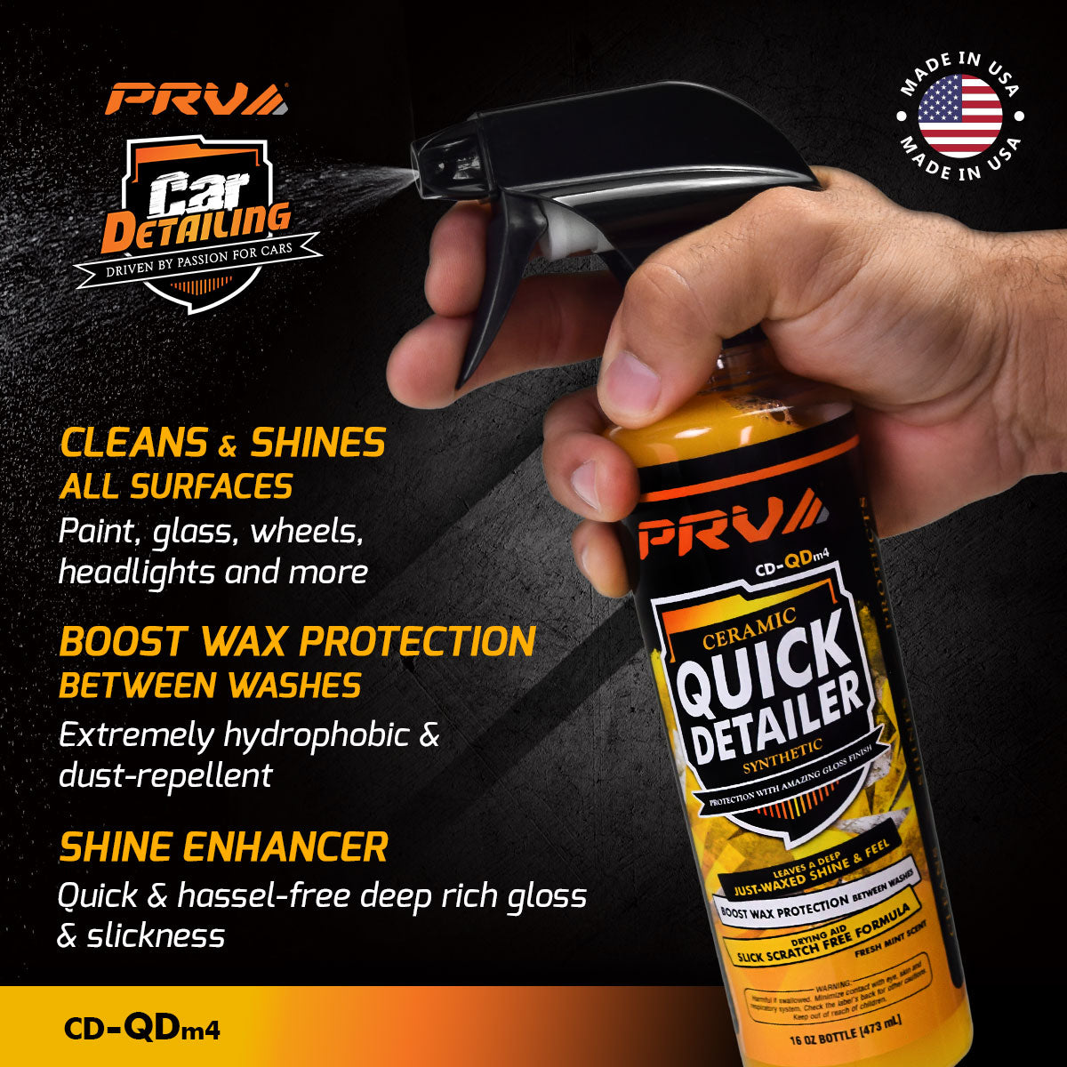 PRV Audio Ceramic Quick Detailer Synthetic Protection Spray 16oz Mint