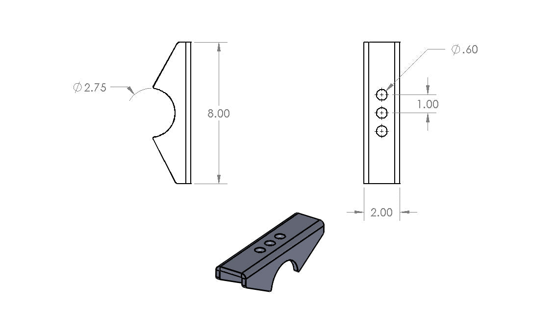 Early Jeep Narrow Width Perches 2" Wide (CJ & M Series) Far From Stock Ruffstuff