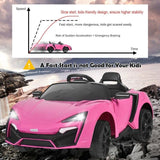 2-Door 12V RC Electric Ride-On Car for Kids with Music and Lights