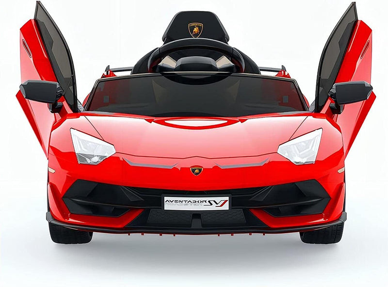 2-in-1 Electric Ride On Sports Car Toy with Remote Control, 12V Battery, 2 Speeds, and LED Lights