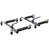 2-in-1 Hydraulic Car Skates: Effortlessly Position Your Vehicle with Wheel Dolly and Tire Jack Combo