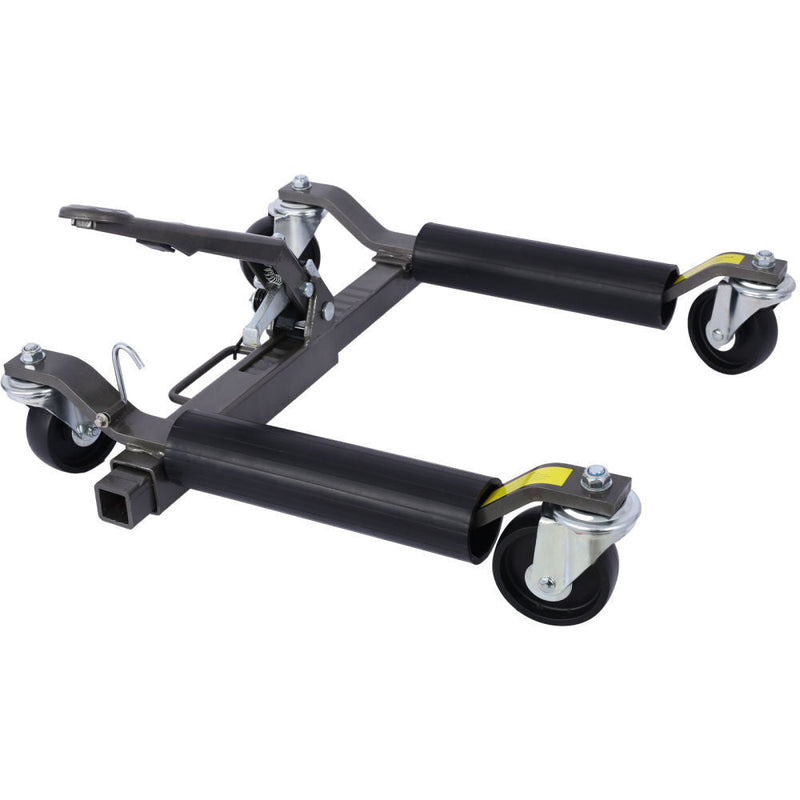 2-in-1 Hydraulic Car Skates: Effortlessly Position Your Vehicle with Wheel Dolly and Tire Jack Combo