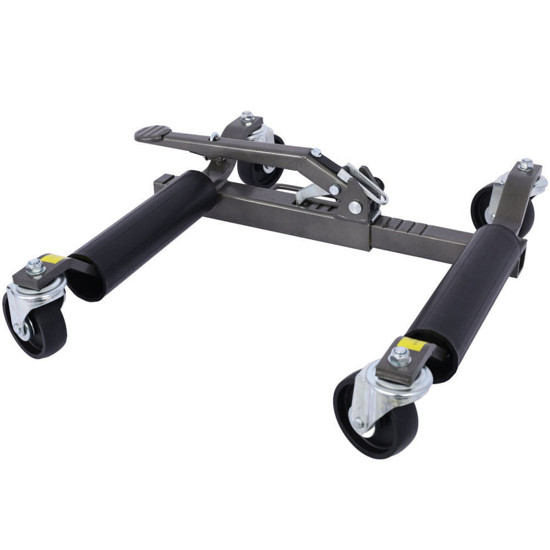 2-in-1 Hydraulic Car Skates: Effortlessly Position Your Vehicle with Wheel Dolly and Tire Jack Combo