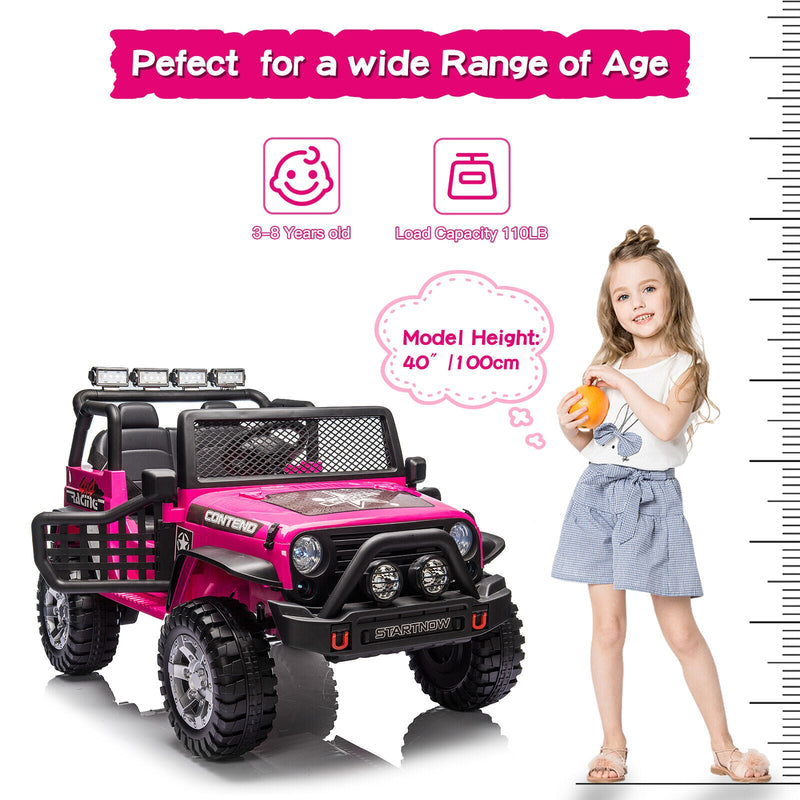 2-Seater 12V Electric Ride-On Jeep for Kids with Remote Control