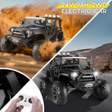 2-Seater 24V/12V Electric Ride-On Truck for Kids with Bluetooth and 2x200W Motors - 77 New Features!