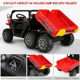 400W 2-Seater 4WD Ride-On Car for Kids with Dump Bed, RC Control, MP3 Player, and LED Lights - 3 Speed Options