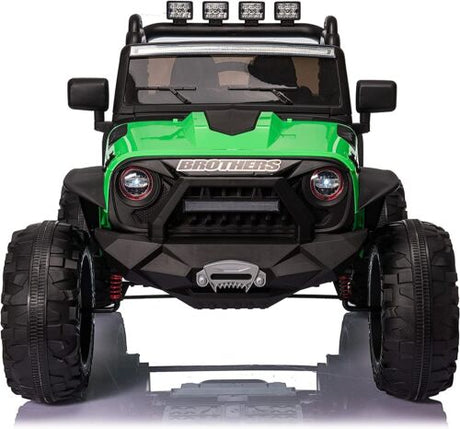2-Seater 24V Electric Jeep for Kids with Remote Control, 3 Speeds, and LED Lights
