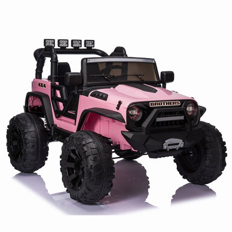 2-Seater 24V Electric Ride-On Truck for Kids with Bluetooth and LED Lights