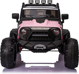 2-Seater 24V Electric Ride-On Truck for Kids with LED Lights and Parental Remote Control