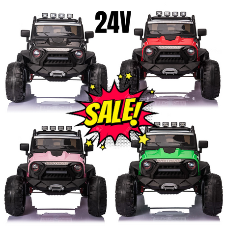 2-Seater Kids Electric Car with Parental Remote Control - 24V Ride On Truck for Endless Fun!
